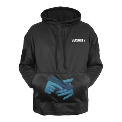 Bluza z kapturem SECURITY CZARNA