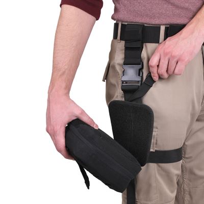 Etui medyczne na udę MOLLE MEDIC rozkładane CZARNE