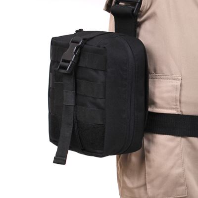 Etui medyczne na udę MOLLE MEDIC rozkładane CZARNE