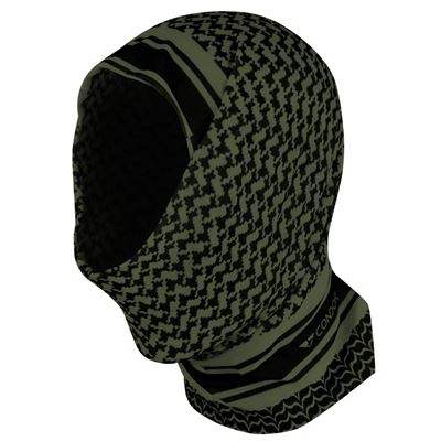 Szalik MULTI-WRAP wielofunkcyjny SKULL CZARNO-ZIELONY