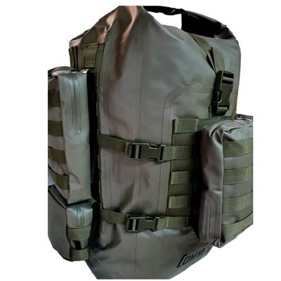 Plecak ARMY-X-TREME 70 l wodoodporny z kieszeniami ZIELONY