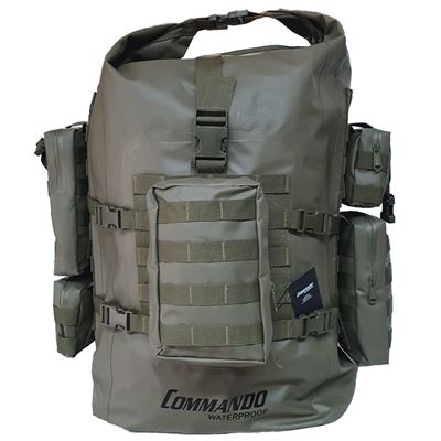 Plecak ARMY-X-TREME 70l wodoodporny z kieszeniami ZIELONY
