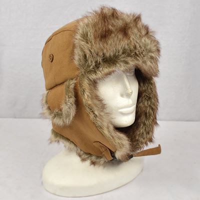 Czapka rosyjska ANTARTICA CANVAS COYOTE