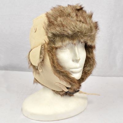 Czapka rosyjska ANTARTICA CANVAS BEŻOWA
