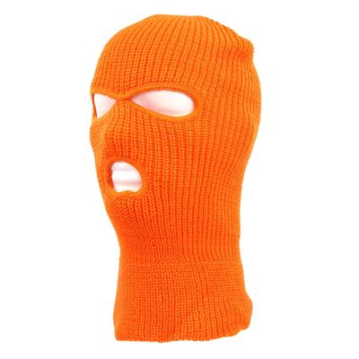 Dzianinowy kaptur z 3 otworami ORANGE