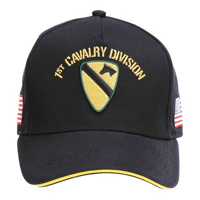 Czapka baseballowa US CAVALRY WWII 3D CZARNA