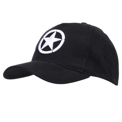 Czapka z daszkiem z haftem 3D ALLIED STAR WWII BLACK