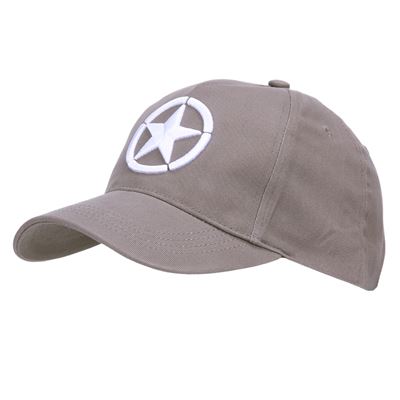 Czapka z daszkiem z haftem 3D ALLIED STAR WWII GREY