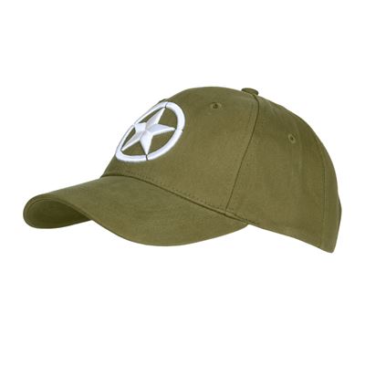 Czapka z daszkiem z haftem 3D ALLIED STAR WWII GREEN