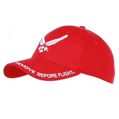 Czapka z daszkiem Remove Before Flight RED