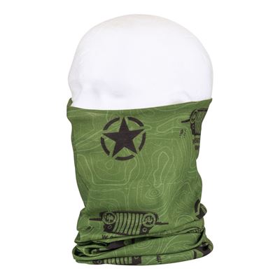 Szalik wielofunkcyjny US ARMY WILLYS Coolmax GREEN