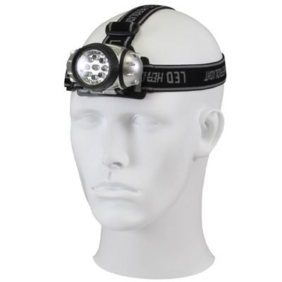 Latarka czołowa 9 diod LED + 3 baterie AAA