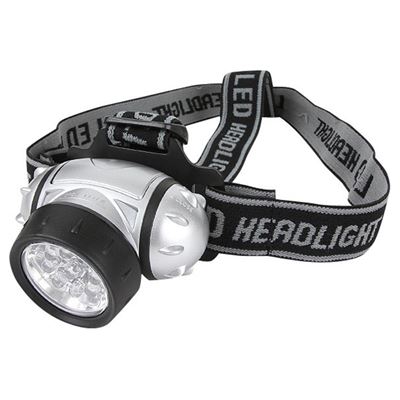 Latarka czołowa 9 diod LED + 3 baterie AAA