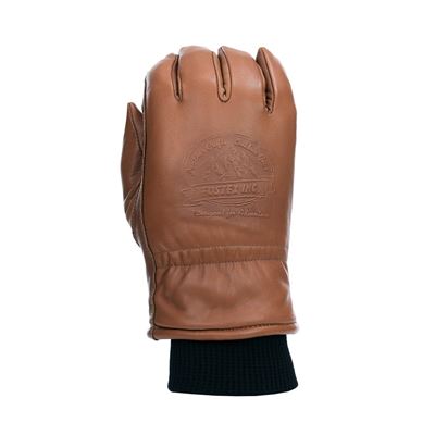 Zimowe skórzane rękawice OUTDOOR BROWN