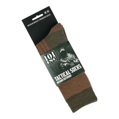 Skarpety outdoorowe MERINO BRĄZOWOZIELONE