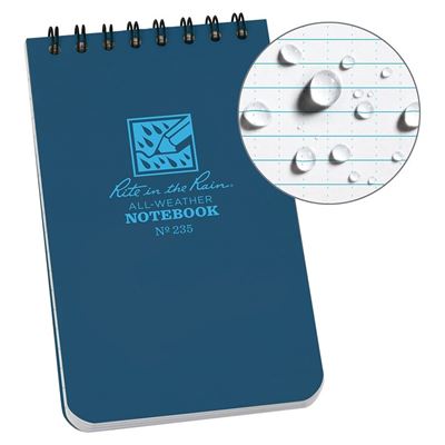 Blok wodoodporny TOP-SPIRAL 3x5" notes mały NIEBIESKI