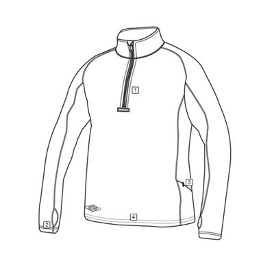 Koszulka 24-7 GRID FLEECE z długim rękawem BLACK