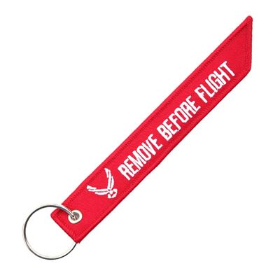 Breloczek do kluczy REMOVE BEFORE FLIGHT w stylu bomber