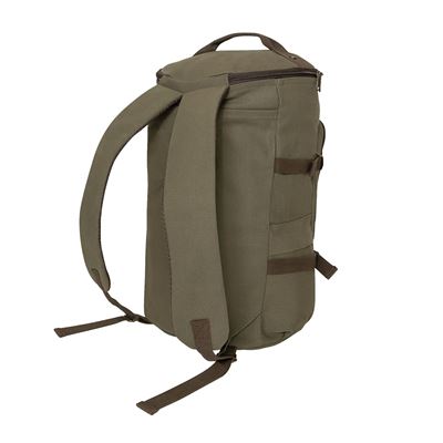 Torba/plecak/worek CONVERTIBLE 19" płócienny ZIELONY/BRĄZOWY