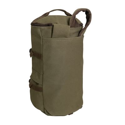 Torba/plecak/worek CONVERTIBLE 19" płócienny ZIELONY/BRĄZOWY