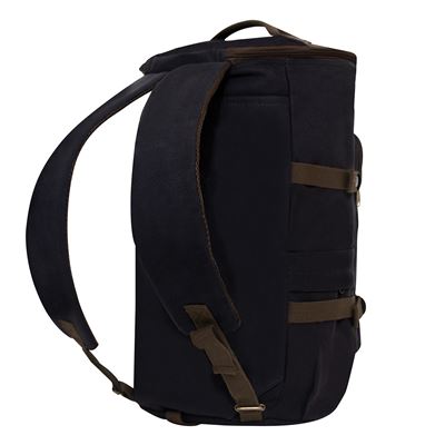Torba/plecak/worek CONVERTIBLE 19" płócienny CZARNY/BRĄZOWY