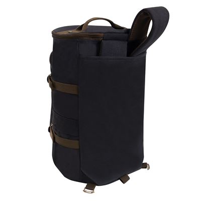 Torba/plecak/worek CONVERTIBLE 19" płócienny CZARNY/BRĄZOWY