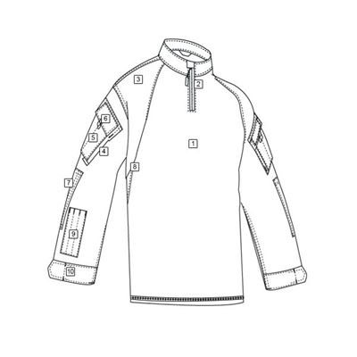 Koszulka taktyczna COMBAT TRU 1/4 ZIP ACU , AT - DIGITAL