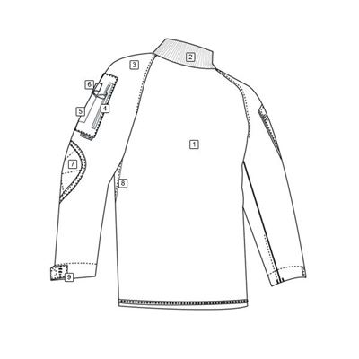Koszula taktyczna COMBAT rip-stop BLACK