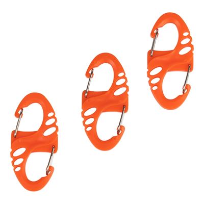 Zestaw karabińczyków MINI 3 szt ORANGE