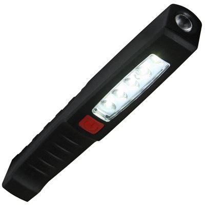Latarka robocza LED z akumulatorem, czarna