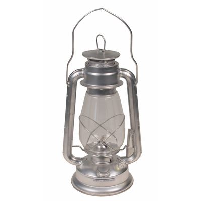 Lampa benzynowa cynk 28 cm SREBRNY