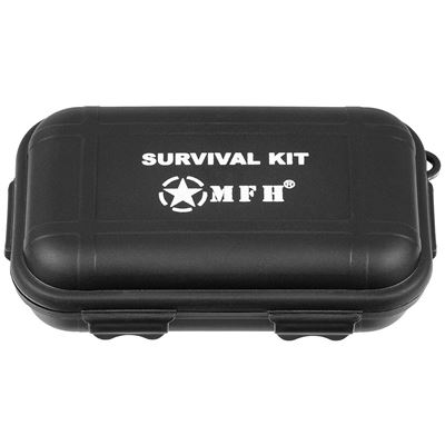 Zestaw survivalowy KPZ mały z akcesoriami 13,5x8x4 cm CZARNY