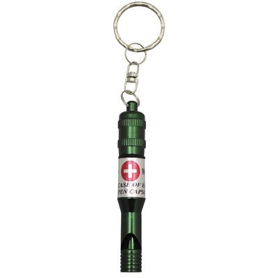 Gwizdek aluminiowy 9 cm ZIELONY