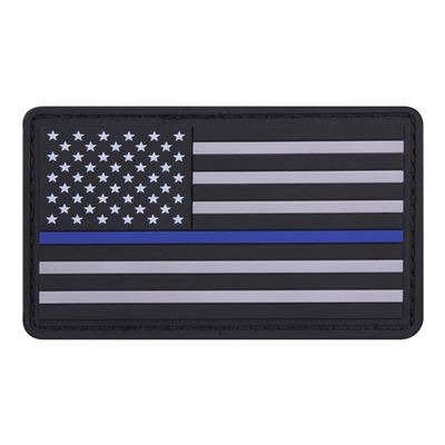 Naszywka flaga USA NIEBIESKA plastikowa linia VELCRO