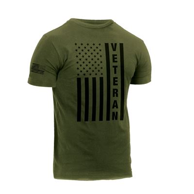 Koszulka VETERAN z flagą USA w kolorze ZIELONYM