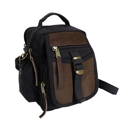 Mała torba podróżna na ramię BLACK/BACK