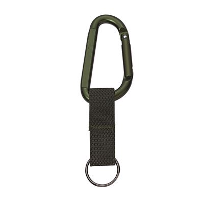Karabina JUMBO 80 mm ZIELONA z paskiem i kółkiem