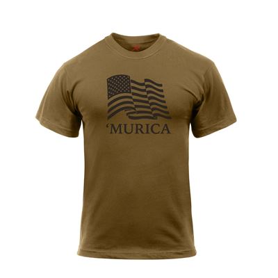 T-shirt MURICA US BROWN
