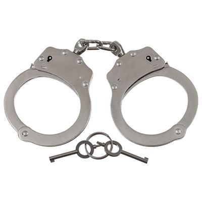 Policyjne kajdanki łańcuszkowe DOUBLE LOCK SILVER