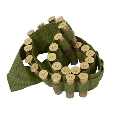 Pas BANDOLIER na naboje do strzelby ZELENÝ