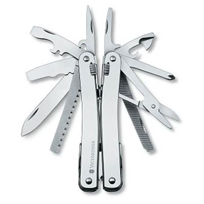 Szczypce wielofunkcyjne SwissTool SPIRIT X SILVER w skórzanym etui