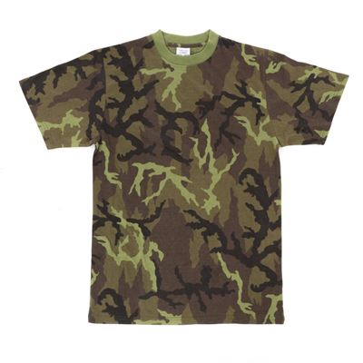 T-shirt z krótkim rękawem bawełniany wzór AČR 95 forest