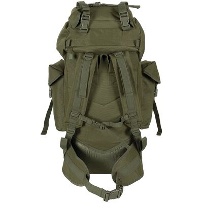 Plecak bojowy MOLLE 65l wyściełany + wzmocnienie ALU GREEN