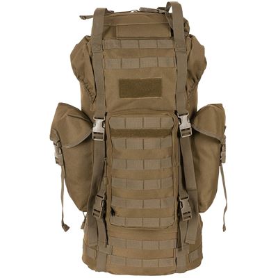 Plecak bojowy MOLLE 65 l wyściełany + wzmocnienie ALU COYOTE MFH 30250R 2