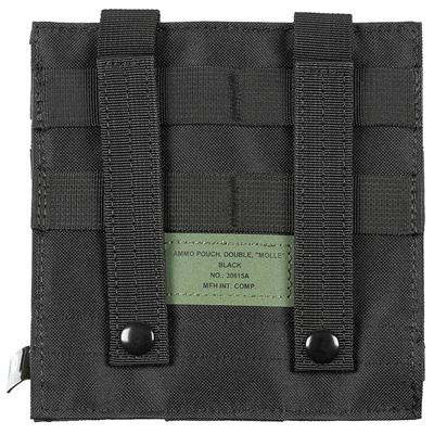 Podwójna torba MOLLE na magazynki M4/M16 CZARNA