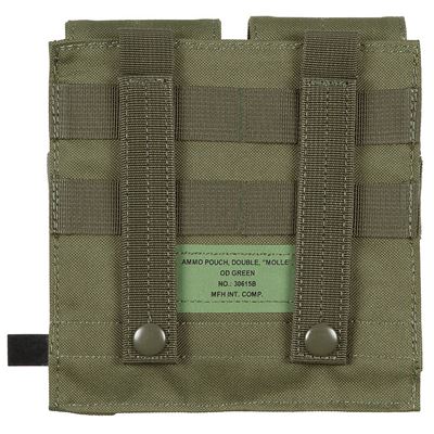 Podwójna torba MOLLE na magazynki M4/M16 ZIELONA