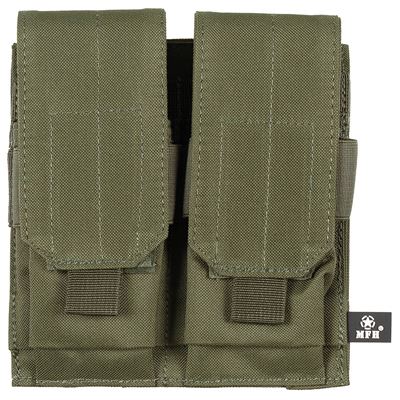 Podwójna torba MOLLE na magazynki M4/M16 ZIELONA