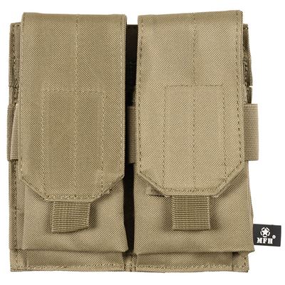 Podwójna torba MOLLE na magazynki M4/M16 COYOTE BROWN