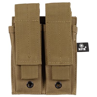 Torba MOLLE na dwa magazynki do pistoletu COYOTE BROWN
