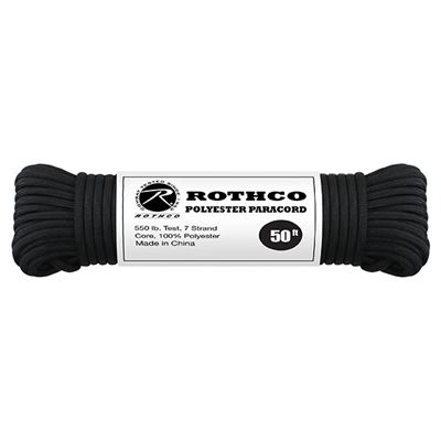 Linka PARACORD poliester 550LB ø 4 mm / 15 m CZARNA
